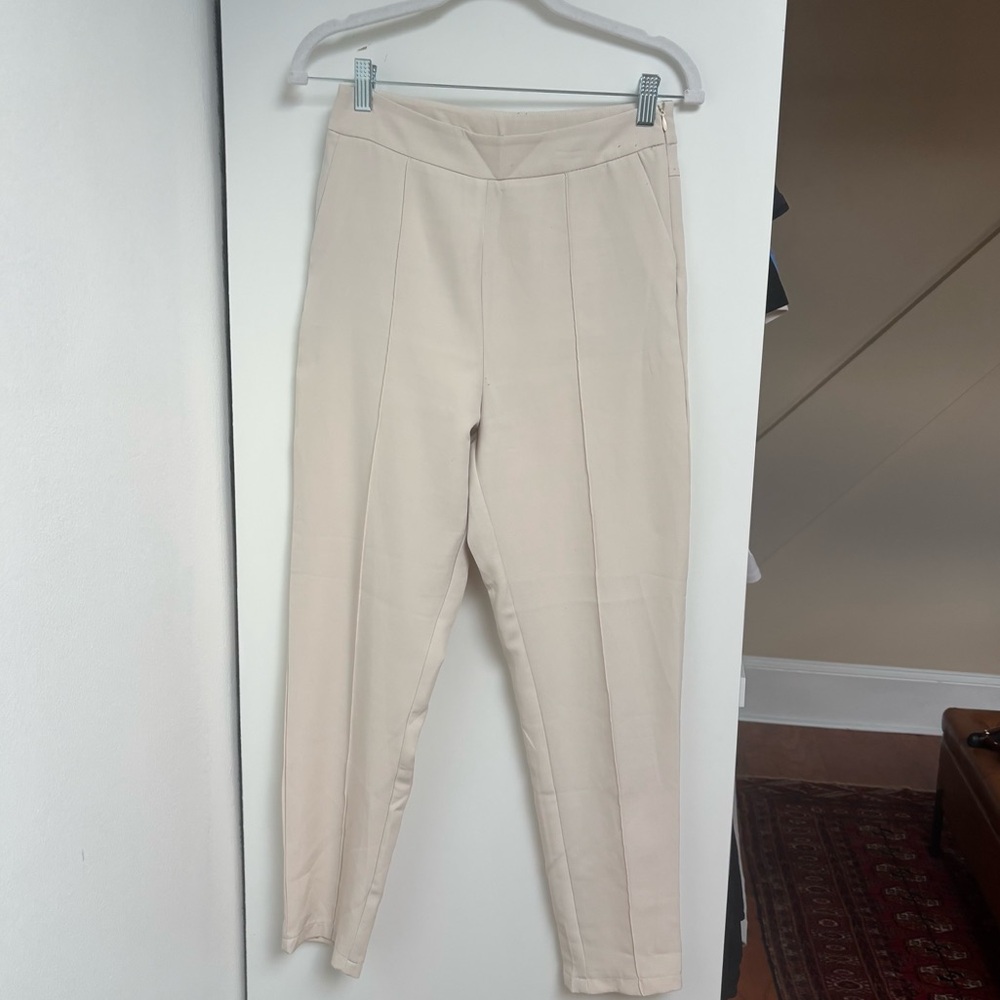 Elegant Cream Women's Pants